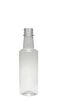 PET-Flasche 300ml transparent, PCO28-Mündung  Lieferung ohne Verschluss, bei Bedarf bitte separat bestellen!